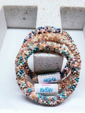 KIDS JEWELRY -The Original Rollies® Bracelet for Kids, 6" round, Nepal,#1 (3Pcs)